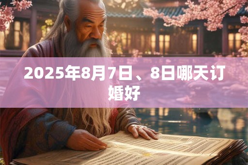 2025年8月7日、8日哪天订婚好