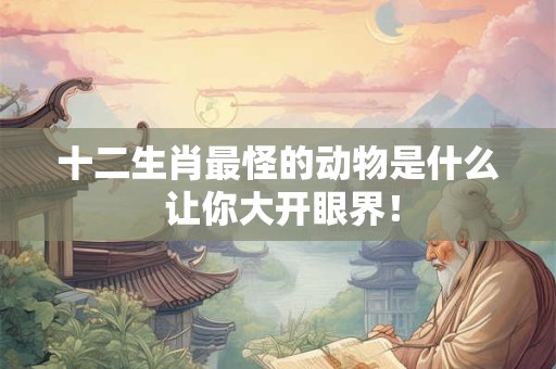 十二生肖最怪的动物是什么 让你大开眼界！