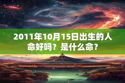 2011年10月15日出生的人命好吗？是什么命？