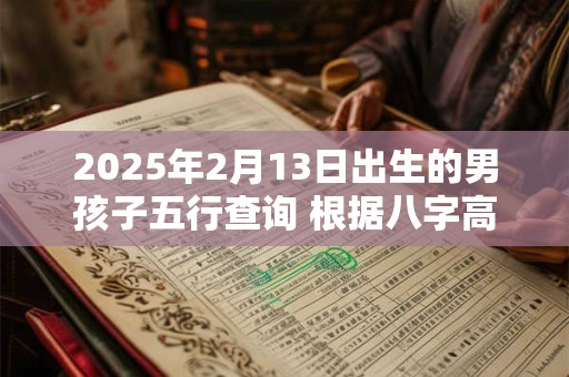 2025年2月13日出生的男孩子五行查询 根据八字高分起名