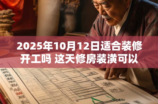 2026年10月12日适合装修开工吗 这天修房装潢可以吗