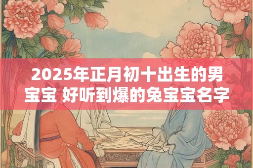 2025年正月初十出生的男宝宝 好听到爆的兔宝宝名字
