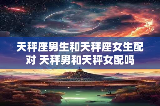 天秤座男生和天秤座女生配对 天秤男和天秤女配吗