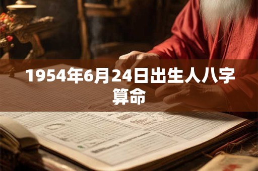1954年6月24日出生人八字算命 1954年6月24日出生人八字算命