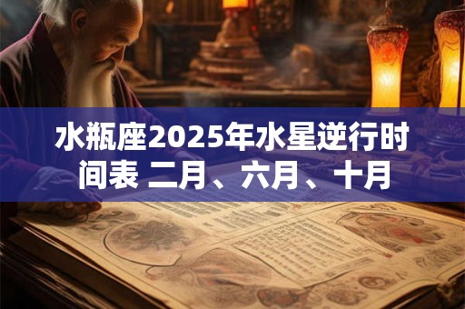 水瓶座2025年水星逆行时间表 二月、六月、十月