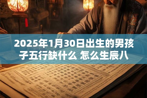 2025年1月30日出生的男孩子五行缺什么 怎么生辰八字取名