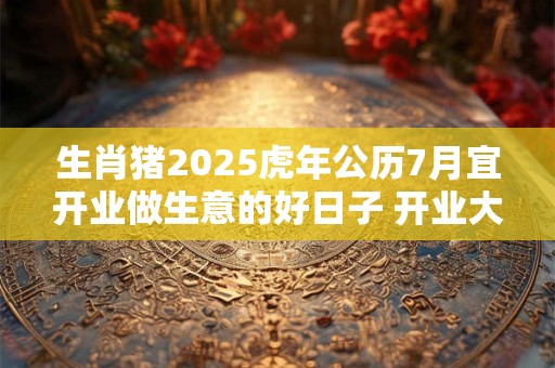 生肖猪2025虎年公历7月宜开业做生意的好日子 开业大吉日