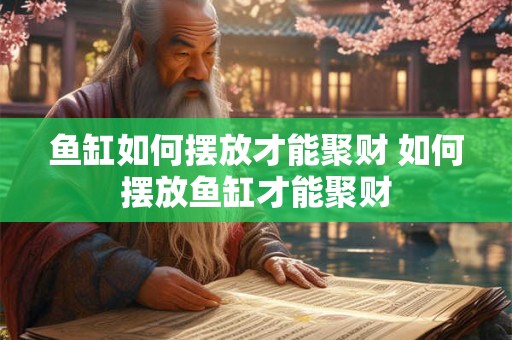 鱼缸如何摆放才能聚财 如何摆放鱼缸才能聚财
