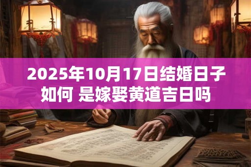 2025年10月17日结婚日子如何 是嫁娶黄道吉日吗