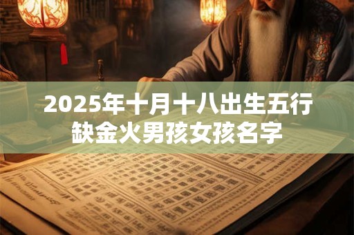 2025年十月十八出生五行缺金火男孩女孩名字