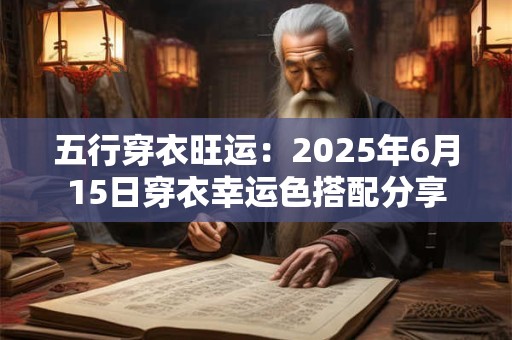 五行穿衣旺运：2025年6月15日穿衣幸运色搭配分享