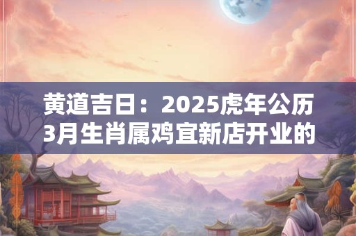 黄道吉日：2025虎年公历3月生肖属鸡宜新店开业的吉利日期