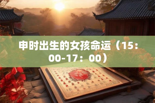 申时出生的女孩命运（15：00-17：00）