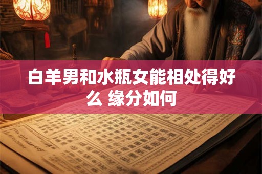 白羊男和水瓶女能相处得好么 缘分如何