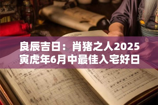 良辰吉日：肖猪之人2025寅虎年6月中最佳入宅好日子一览