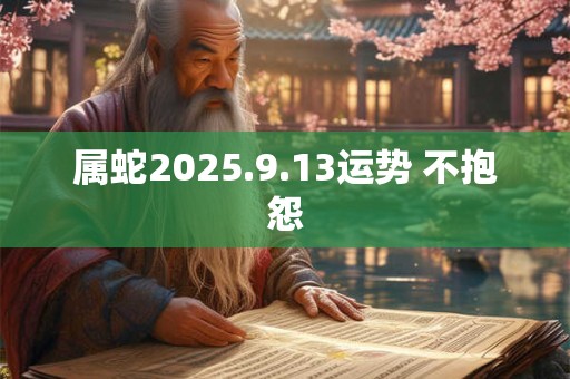 属蛇2025.9.13运势 不抱怨
