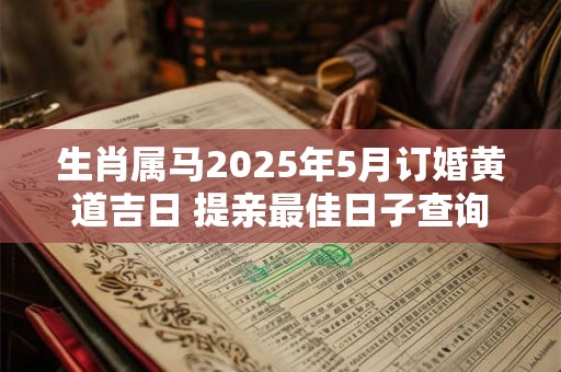 生肖属马2025年5月订婚黄道吉日 提亲最佳日子查询