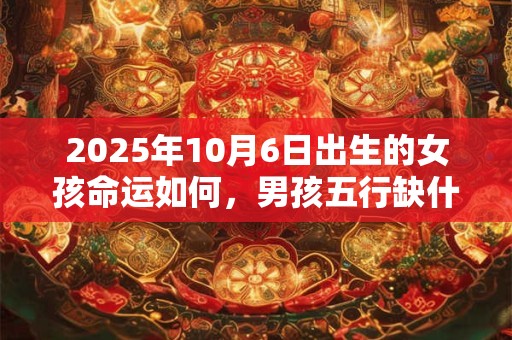 2025年10月6日出生的女孩命运如何，男孩五行缺什么