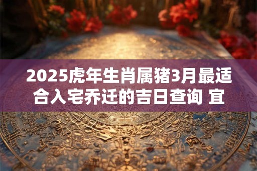 2025虎年生肖属猪3月最适合入宅乔迁的吉日查询 宜忌分析