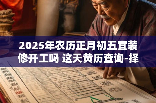2025年农历正月初五宜装修开工吗 这天黄历查询-择吉日网