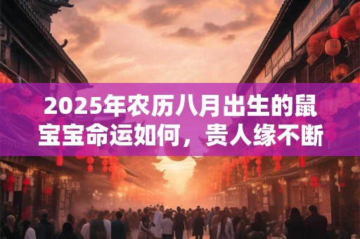 2025年农历八月出生的鼠宝宝命运如何，贵人缘不断，注定富贵