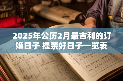 2025年公历2月最吉利的订婚日子 提亲好日子一览表