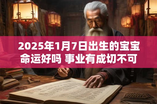 2025年1月7日出生的宝宝命运好吗 事业有成切不可自大