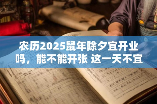 农历2025鼠年除夕宜开业吗，能不能开张 这一天不宜开张