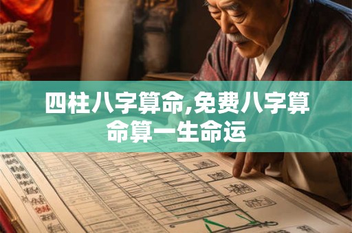 四柱八字算命,免费八字算命算一生命运