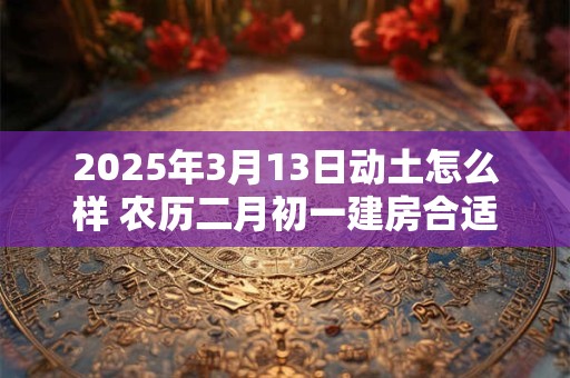 2025年3月13日动土怎么样 农历二月初一建房合适吗