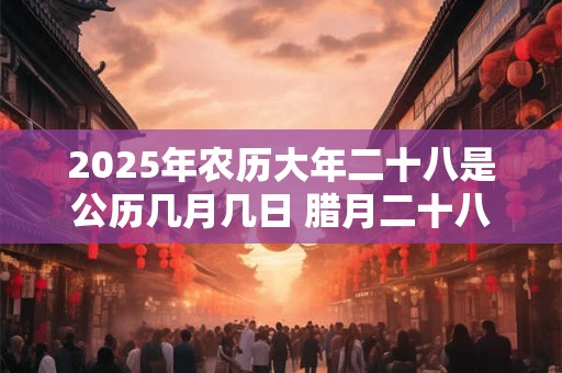 2025年农历大年二十八是公历几月几日 腊月二十八日子好不好