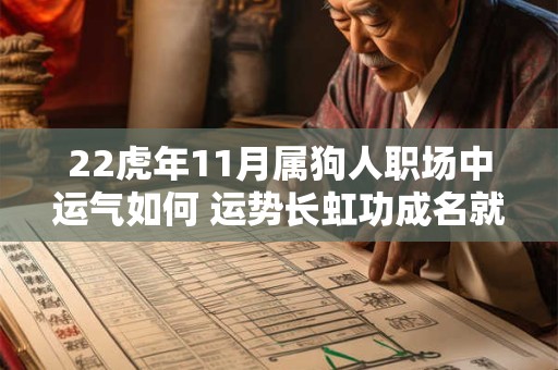 22虎年11月属狗人职场中运气如何 运势长虹功成名就