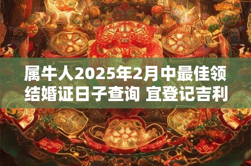 属牛人2025年2月中最佳领结婚证日子查询 宜登记吉利日子