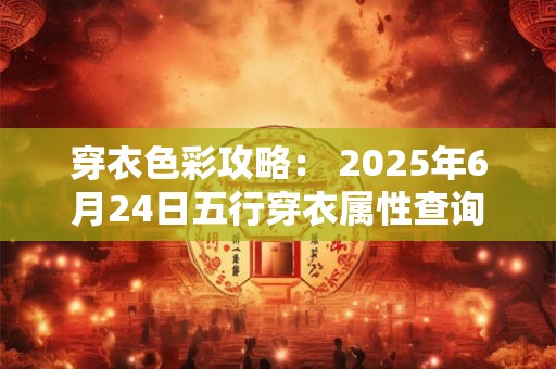 穿衣色彩攻略： 2025年6月24日五行穿衣属性查询