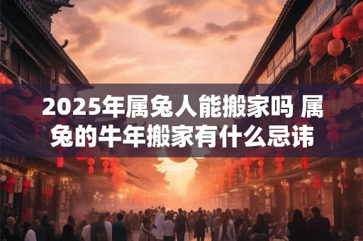 2025年属兔人能搬家吗 属兔的牛年搬家有什么忌讳