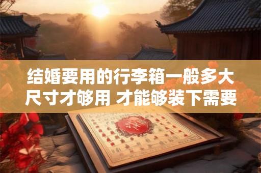 结婚要用的行李箱一般多大尺寸才够用 才能够装下需要的东西