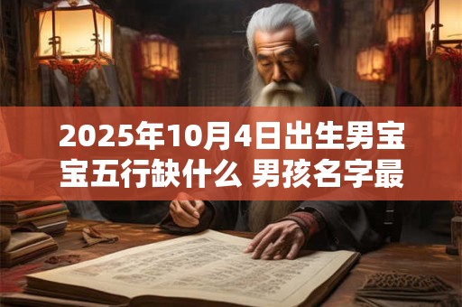 2025年10月4日出生男宝宝五行缺什么 男孩名字最新免费版