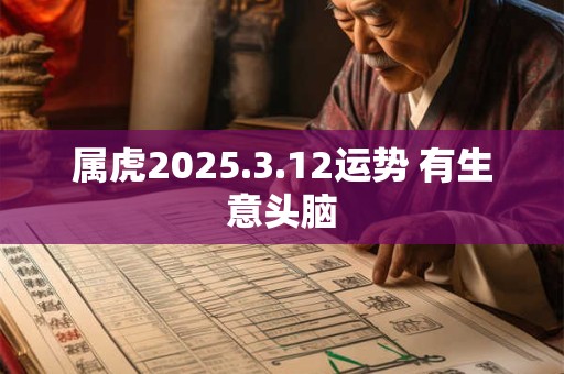 属虎2025.3.12运势 有生意头脑