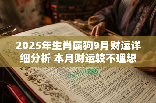 2025年生肖属狗9月财运详细分析 本月财运较不理想