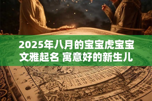 详细阅读:2025年八月的宝宝虎宝宝文雅起名 寓意好的新生儿名字 2025年八月的宝宝虎宝宝文雅起名 寓意好的新生儿名字