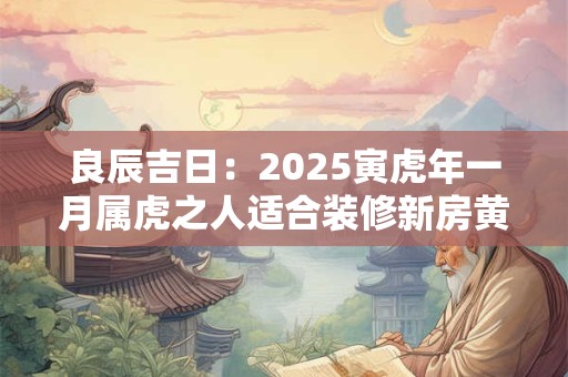 良辰吉日：2025寅虎年一月属虎之人适合装修新房黄道吉日？