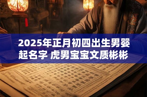 2025年正月初四出生男婴起名字 虎男宝宝文质彬彬名