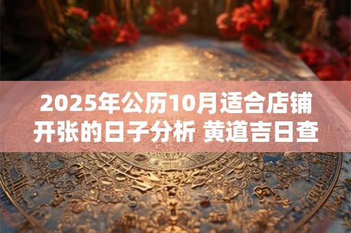2025年公历10月适合店铺开张的日子分析 黄道吉日查询