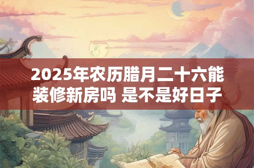 2025年农历腊月二十六能装修新房吗 是不是好日子-择吉日网