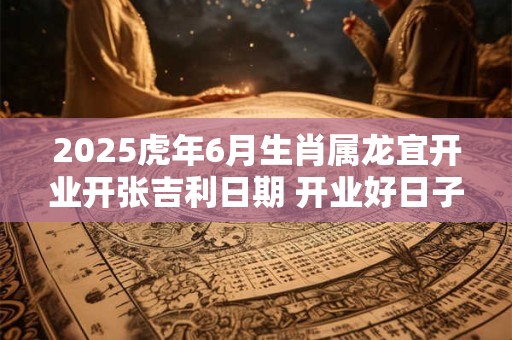 2025虎年6月生肖属龙宜开业开张吉利日期 开业好日子