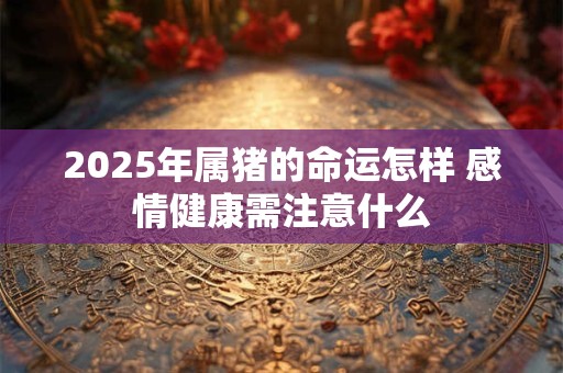 2026年属猪的命运怎样 感情健康需注意什么