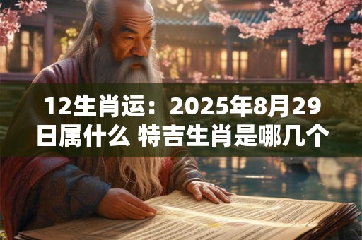 12生肖运:2025年8月29日属什么 特吉生肖是哪几个 12生肖运:2025年8月29日属什么 特吉生肖是哪几个