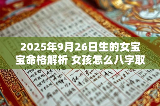 2025年9月26日生的女宝宝命格解析 女孩怎么八字取名