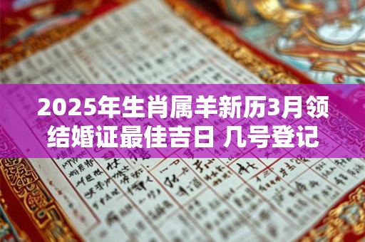 2025年生肖属羊新历3月领结婚证最佳吉日 几号登记好