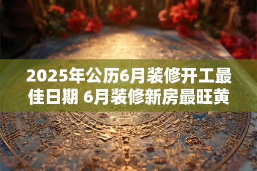 2025年公历6月装修开工最佳日期 6月装修新房最旺黄道吉日